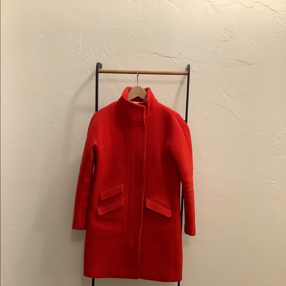 Cocoon coat in cerise style no J5536